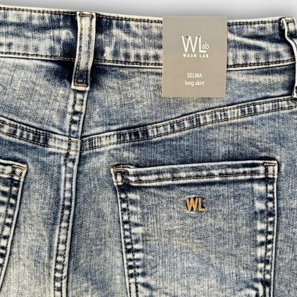 NWT Wash Lab Denim The Lowdown Selma Maxi Skirt Size 27 - Picture 7 of 10